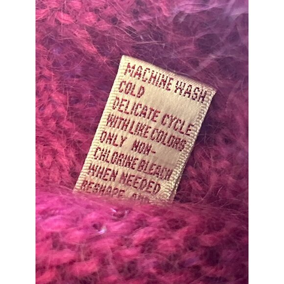 Vintage Mohair Ombre Sweater Sz M Artsy Cozy  Indie Colorblock Knit Pullover - Picture 7 of 7